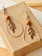 Vintage Leaf Pattern Alloy Earrings Accessories